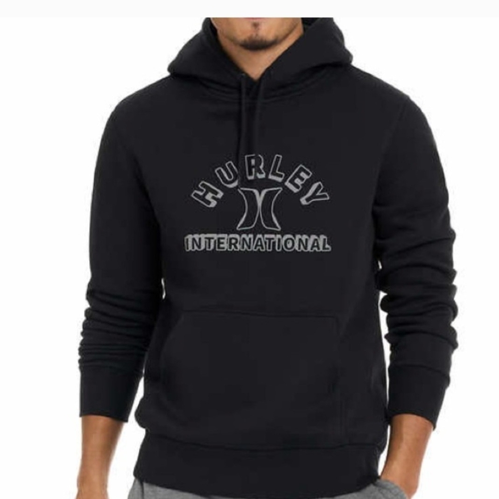 Hurley Black Graphic Hoodie for Men - Picture 1 of 6